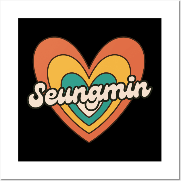 Retro Love Seungmin SKZ Wall Art by wennstore